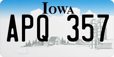 IA license plate APQ357