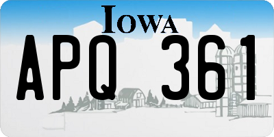 IA license plate APQ361