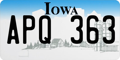 IA license plate APQ363