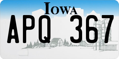 IA license plate APQ367