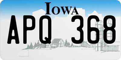 IA license plate APQ368