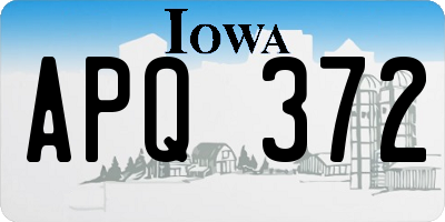 IA license plate APQ372