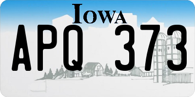 IA license plate APQ373