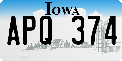 IA license plate APQ374