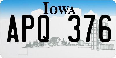 IA license plate APQ376