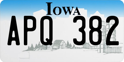 IA license plate APQ382