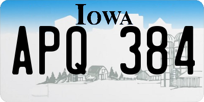IA license plate APQ384
