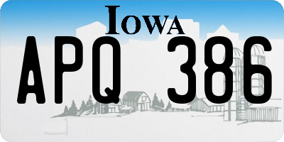 IA license plate APQ386