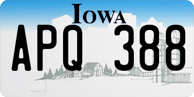 IA license plate APQ388