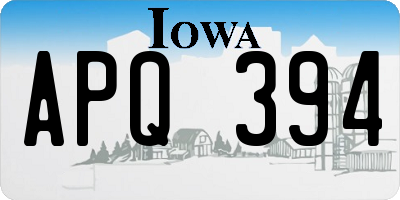 IA license plate APQ394