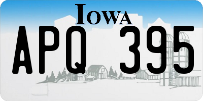 IA license plate APQ395