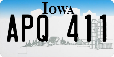 IA license plate APQ411