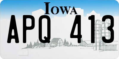 IA license plate APQ413