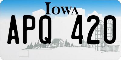 IA license plate APQ420