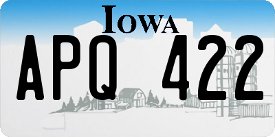 IA license plate APQ422