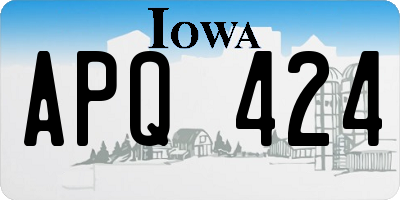 IA license plate APQ424
