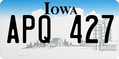 IA license plate APQ427