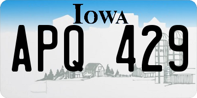 IA license plate APQ429