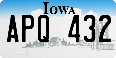 IA license plate APQ432