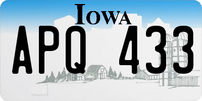 IA license plate APQ433