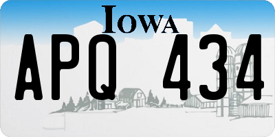 IA license plate APQ434