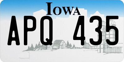 IA license plate APQ435