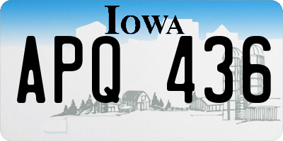 IA license plate APQ436