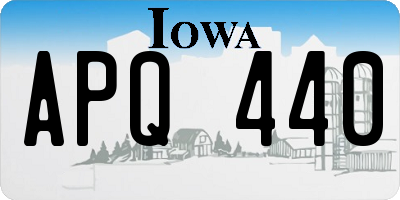 IA license plate APQ440