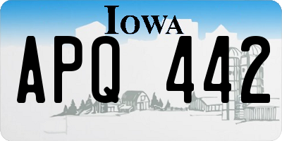 IA license plate APQ442