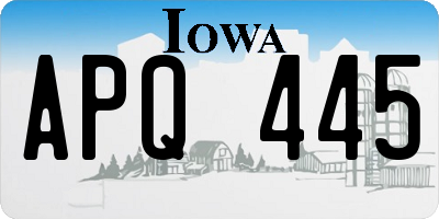 IA license plate APQ445
