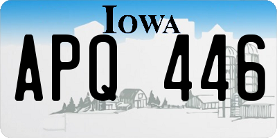 IA license plate APQ446