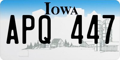 IA license plate APQ447