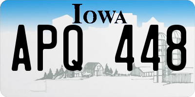 IA license plate APQ448
