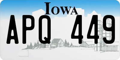 IA license plate APQ449