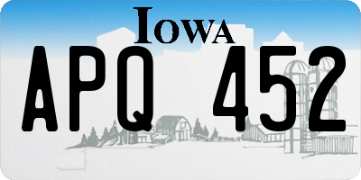 IA license plate APQ452