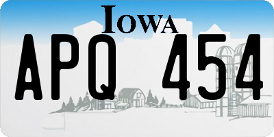 IA license plate APQ454