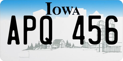 IA license plate APQ456