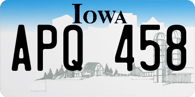 IA license plate APQ458