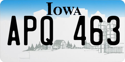 IA license plate APQ463