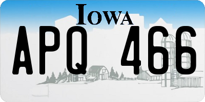 IA license plate APQ466