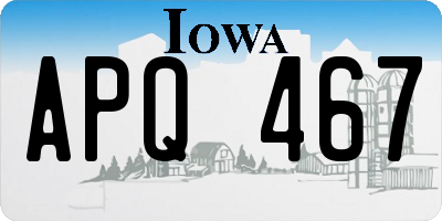 IA license plate APQ467