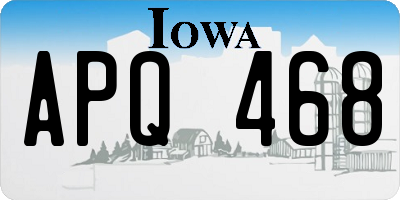 IA license plate APQ468