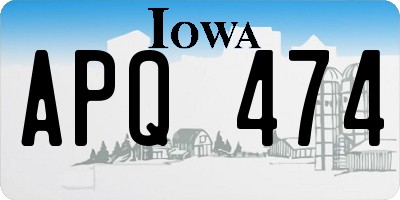 IA license plate APQ474