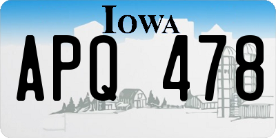 IA license plate APQ478