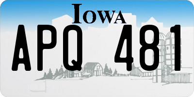 IA license plate APQ481