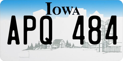 IA license plate APQ484