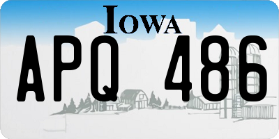 IA license plate APQ486