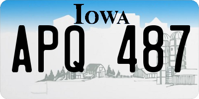 IA license plate APQ487