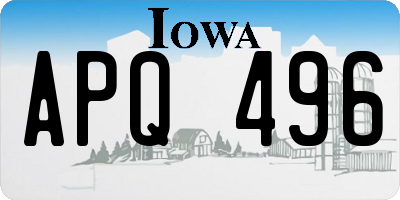 IA license plate APQ496