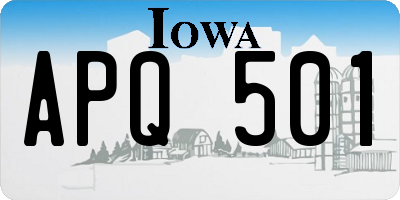 IA license plate APQ501